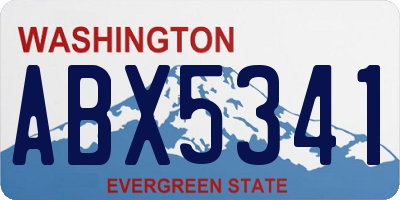 WA license plate ABX5341
