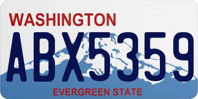 WA license plate ABX5359