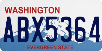 WA license plate ABX5364