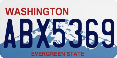 WA license plate ABX5369