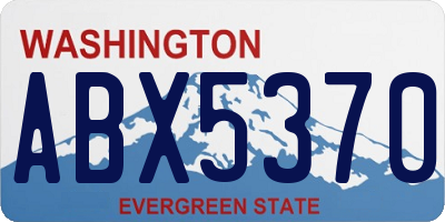 WA license plate ABX5370