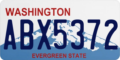 WA license plate ABX5372