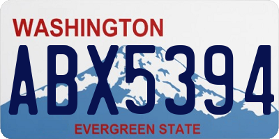 WA license plate ABX5394