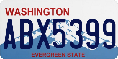 WA license plate ABX5399