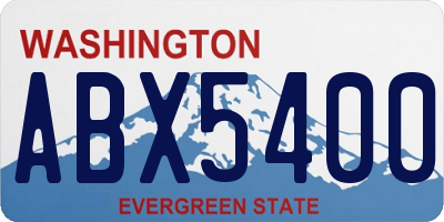 WA license plate ABX5400