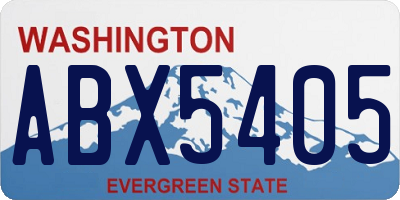 WA license plate ABX5405