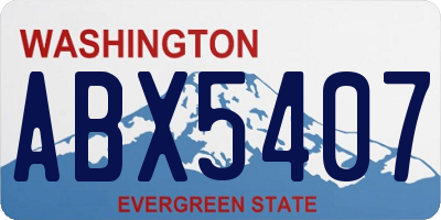 WA license plate ABX5407