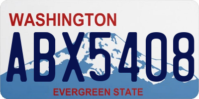 WA license plate ABX5408