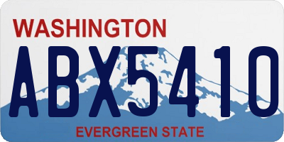 WA license plate ABX5410