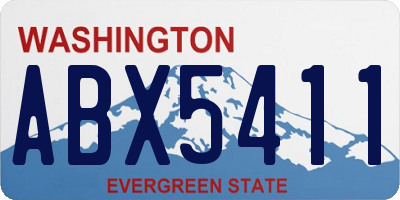 WA license plate ABX5411
