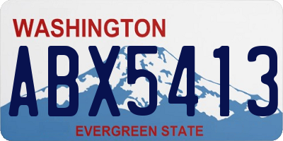 WA license plate ABX5413