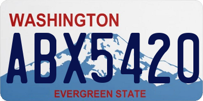 WA license plate ABX5420