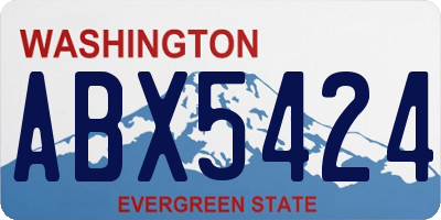 WA license plate ABX5424