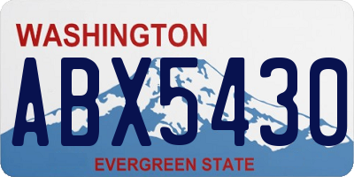 WA license plate ABX5430