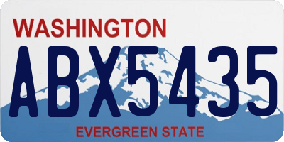WA license plate ABX5435