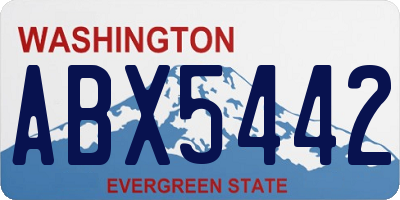 WA license plate ABX5442