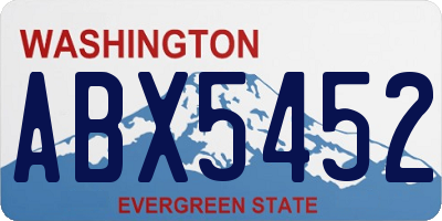 WA license plate ABX5452