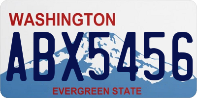 WA license plate ABX5456