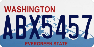 WA license plate ABX5457