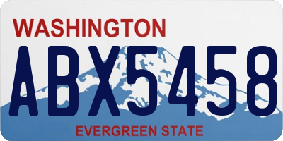 WA license plate ABX5458