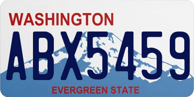 WA license plate ABX5459