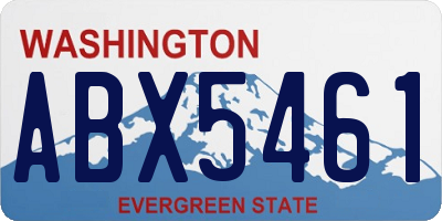 WA license plate ABX5461