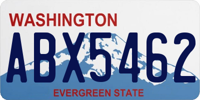 WA license plate ABX5462