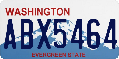 WA license plate ABX5464
