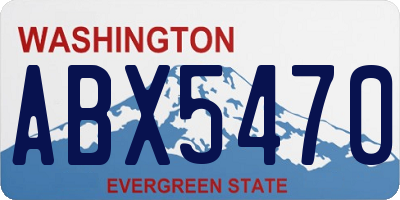 WA license plate ABX5470