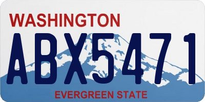 WA license plate ABX5471