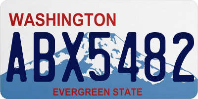 WA license plate ABX5482