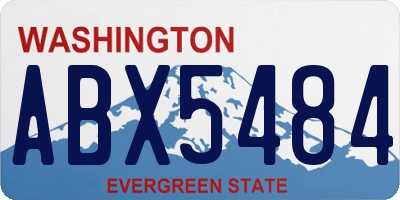 WA license plate ABX5484