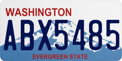 WA license plate ABX5485