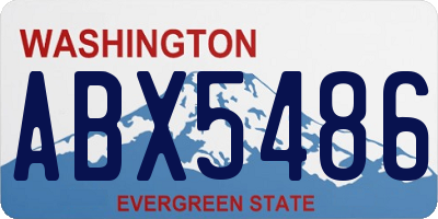 WA license plate ABX5486