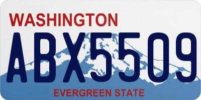 WA license plate ABX5509