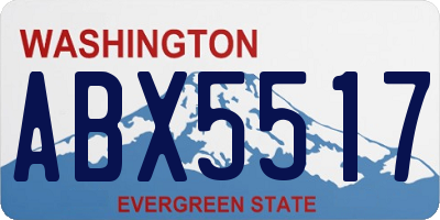 WA license plate ABX5517