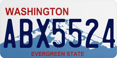WA license plate ABX5524