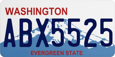 WA license plate ABX5525