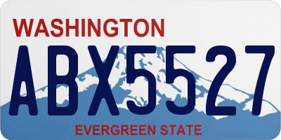 WA license plate ABX5527