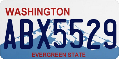 WA license plate ABX5529