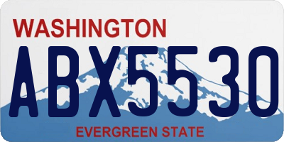 WA license plate ABX5530