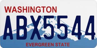 WA license plate ABX5544