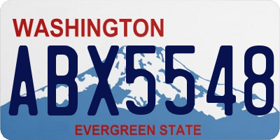 WA license plate ABX5548