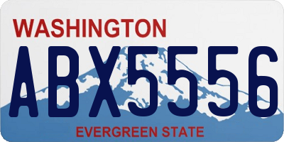 WA license plate ABX5556