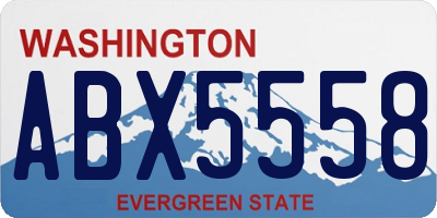 WA license plate ABX5558