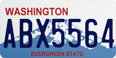 WA license plate ABX5564