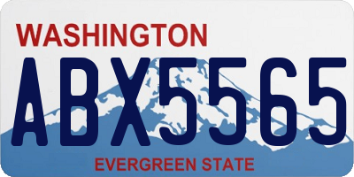 WA license plate ABX5565