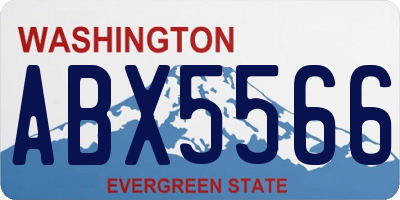 WA license plate ABX5566