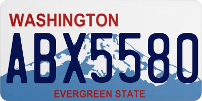 WA license plate ABX5580