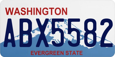 WA license plate ABX5582